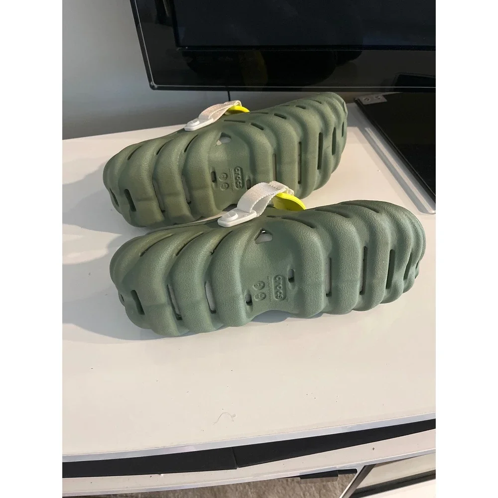 Crocs Echo Clog Green Tumbleweed Lime Yellow Mens 9 Womens 11 207937-2V0